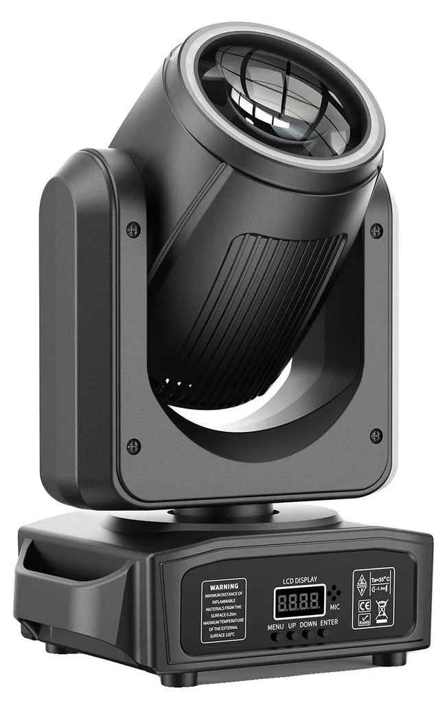 Projecteur LED orientable DMX noir économe avec prise secteur Europe
