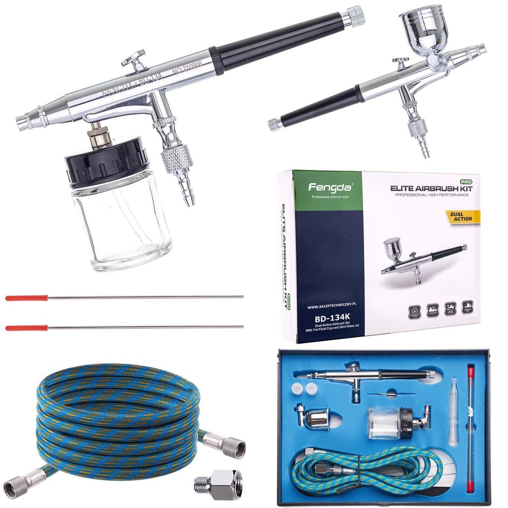 Airbrush set fengda bd-134k trysky 02 03 05mm Obrázok produktu 