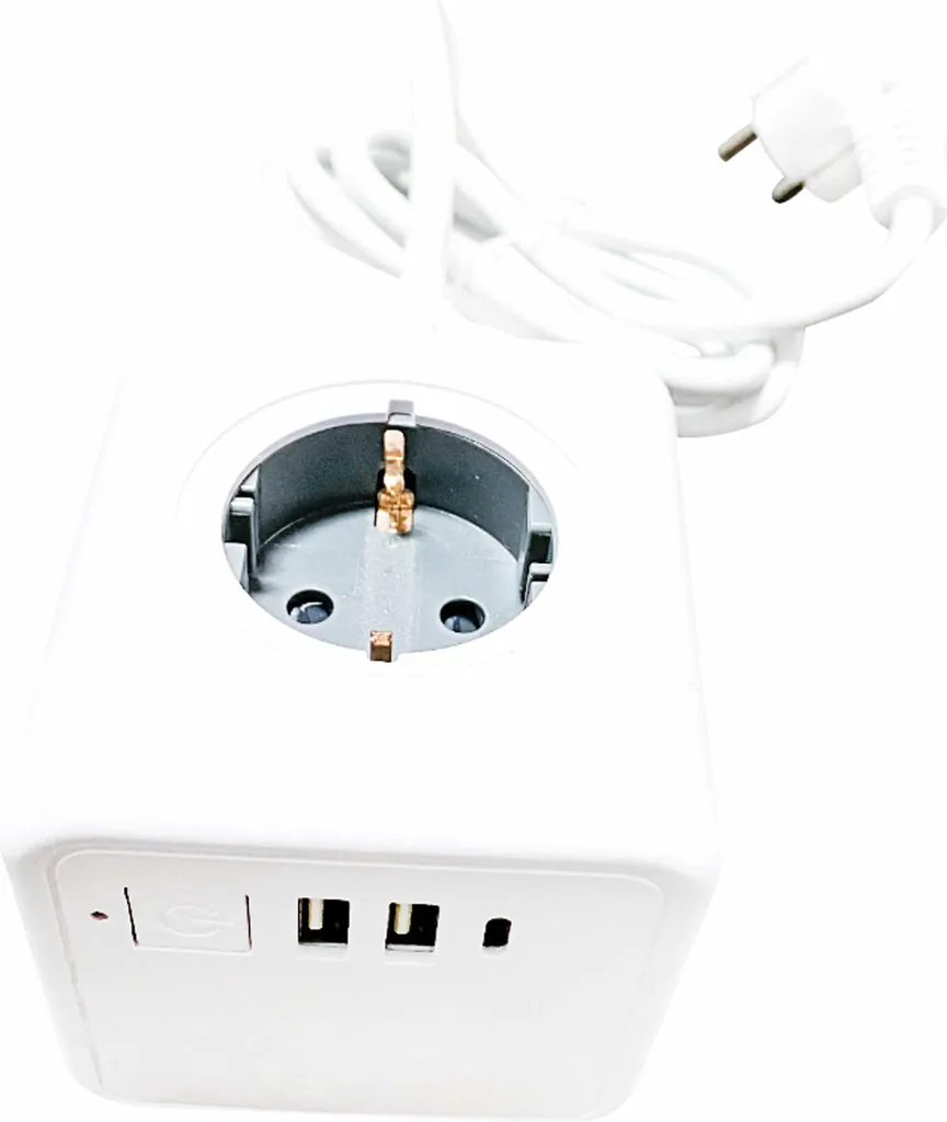 Technaxx 5004 Cube de prises blanc avec contact de protection 1 pc - 2