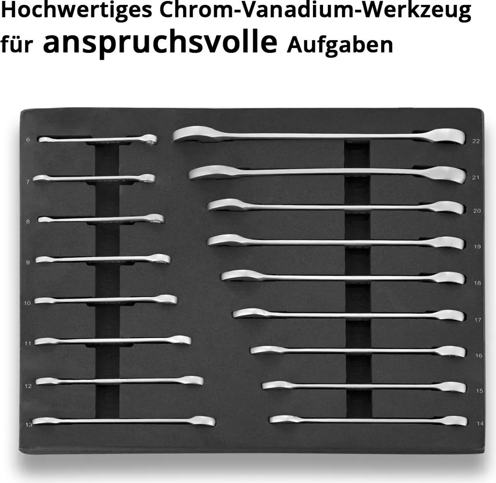 Kit Complet de Clés Mixtes pour Maintenance Mécanique et Servante Pro