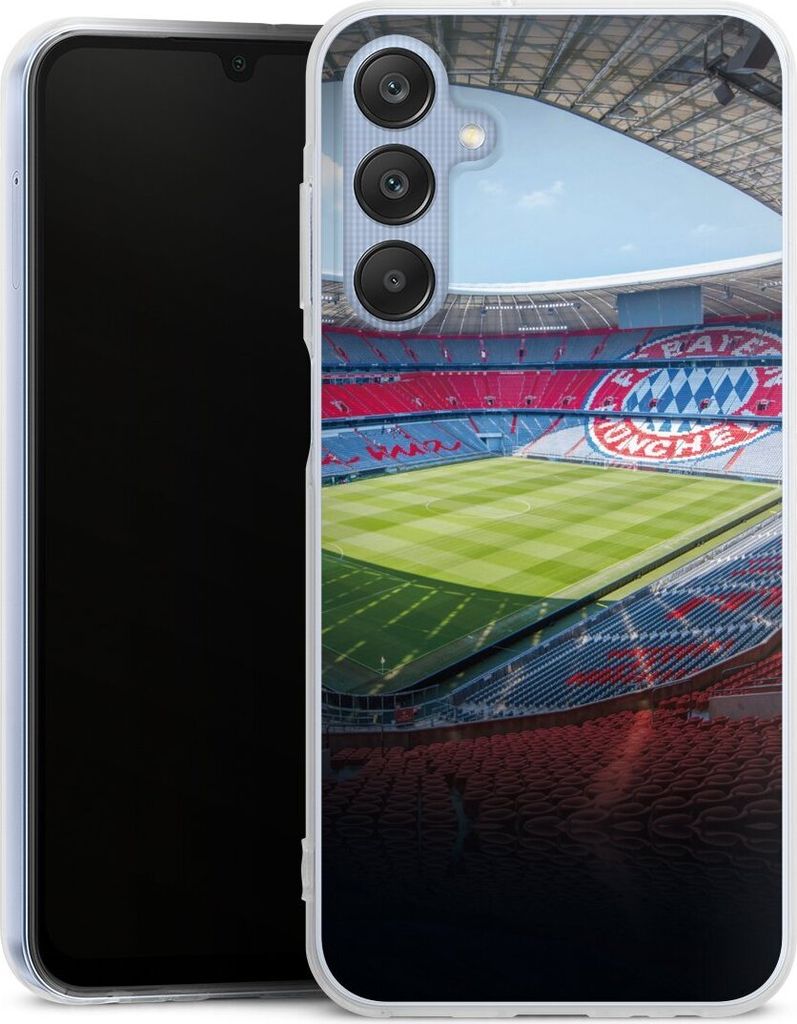 DeinDesign Handyhülle für Samsung Galaxy A25 5G Silikon Hülle Case Smartphone Schutzhülle FC Bayern München FCB Stadion