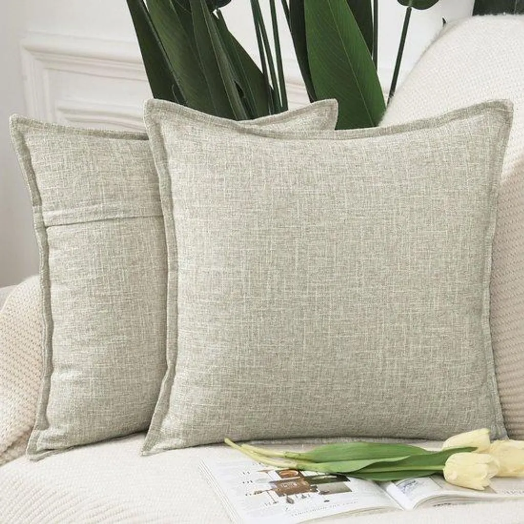 Lot de 2 Housses de Coussin Anti-Plis et Douces pour Rénover votre Canapé