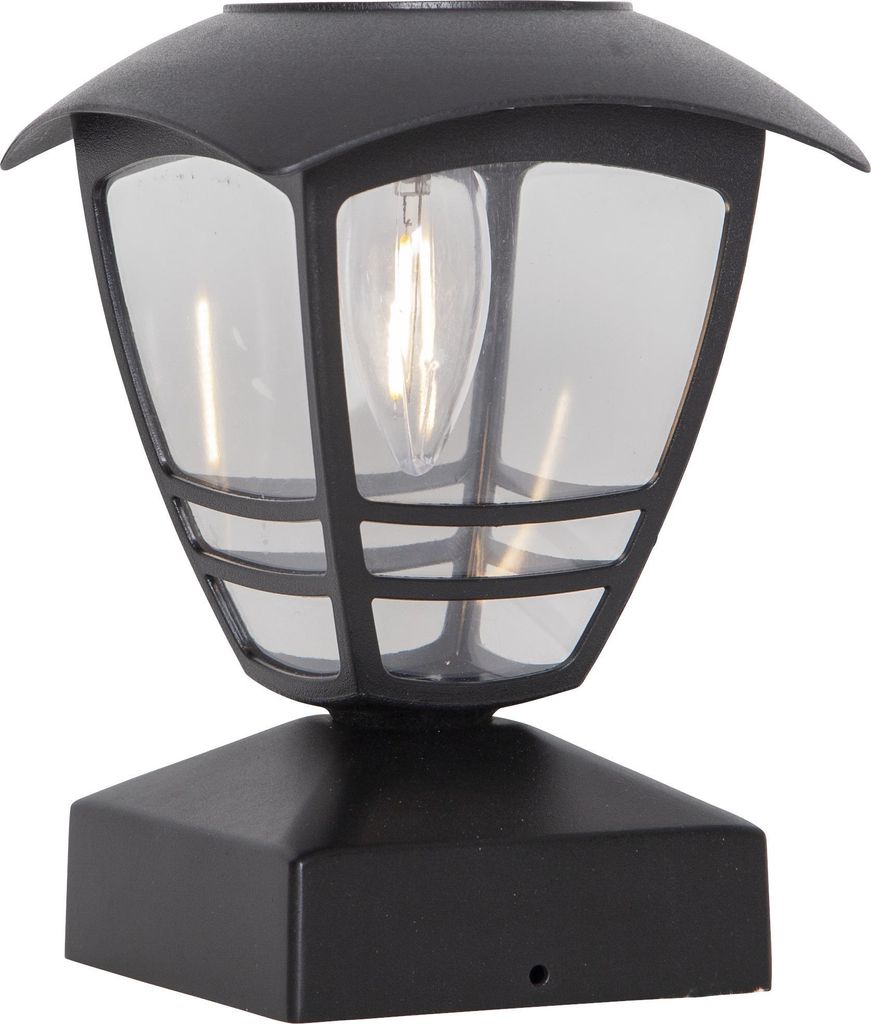 LED-Solar-Pfosten/Wegleuchte 'Felix', ca. 14x19cm, schwarz Produktbild 