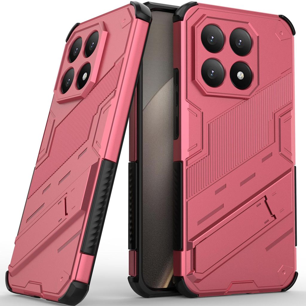 Armor Hülle für Xiaomi 15T Hybrid PC TPU Bumper Stoßfestes Schutzhülle mit Standfunktion Rosa