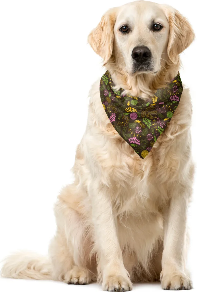 Bandana Cane Floreale ABAKUHAUS 55x55 - Look Doodle Multicolore Glam