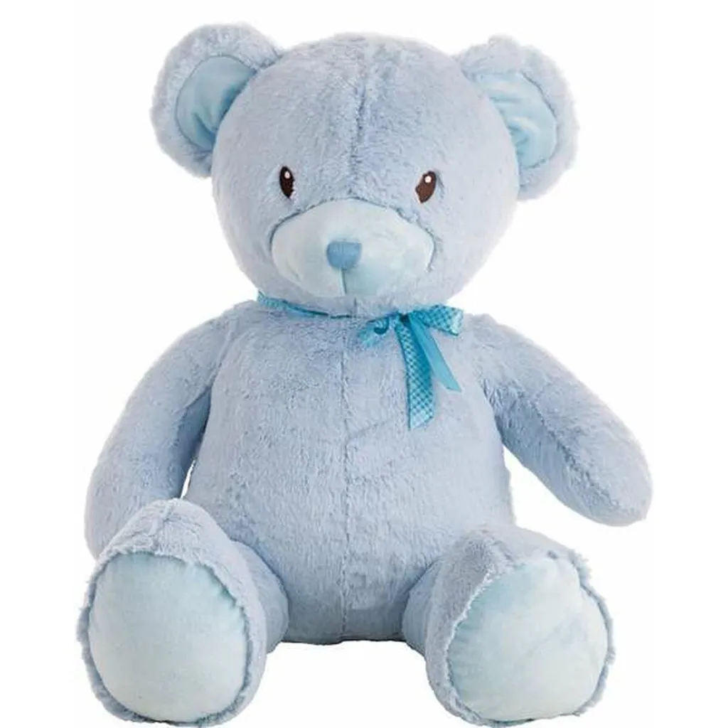 Ours en peluche bleu 90 cm XXL - Grand doudou géant pour enfant et bébé