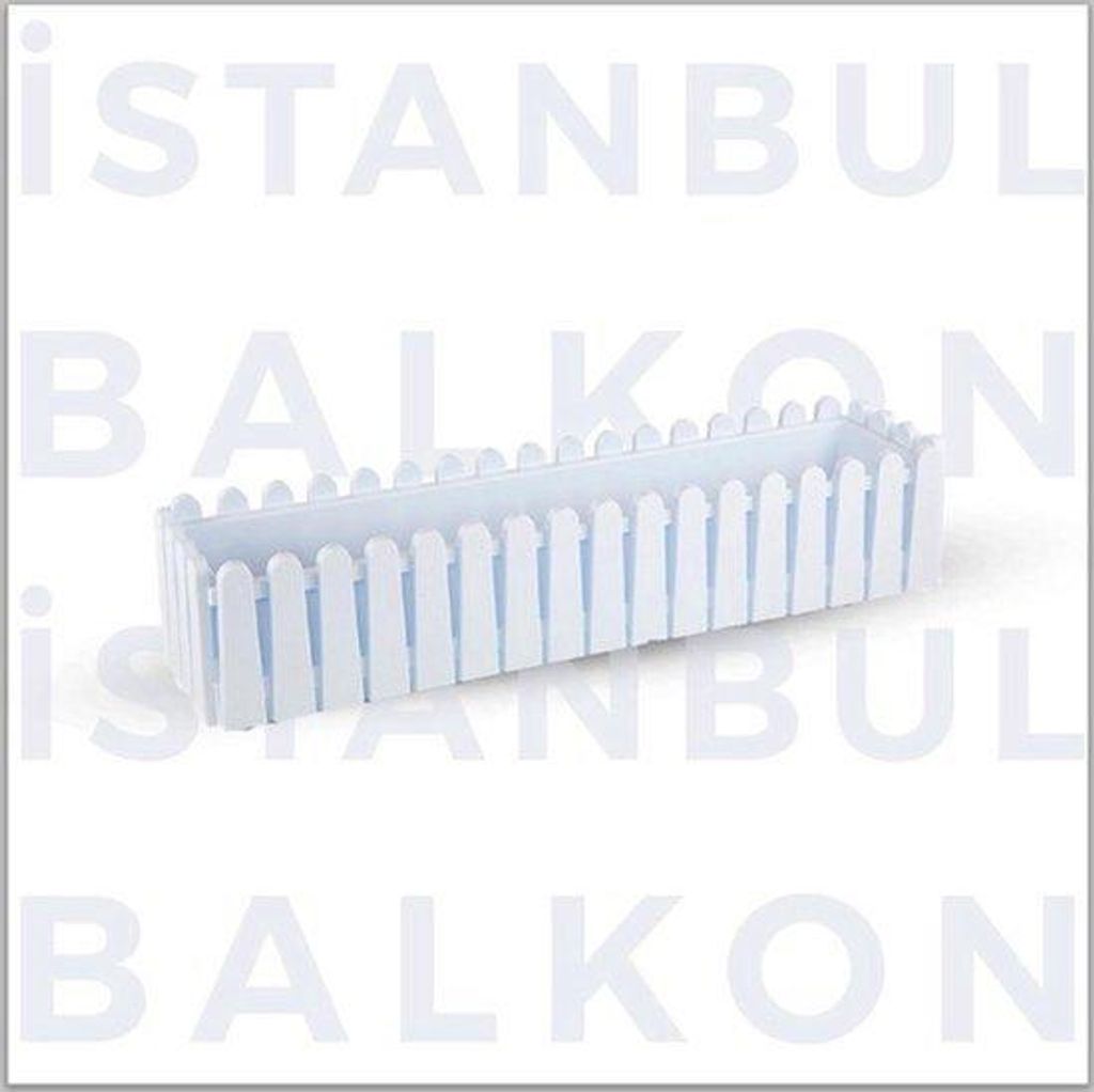 Bloembak Istanbul 14L in Weiß für Fensterbank und Balkon Produktbild 