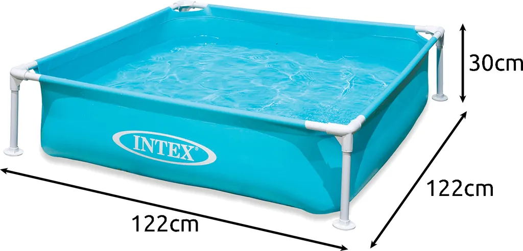 Mini Piscine Intex 122 cm Bleue - Structure en Acier Stable et Durable