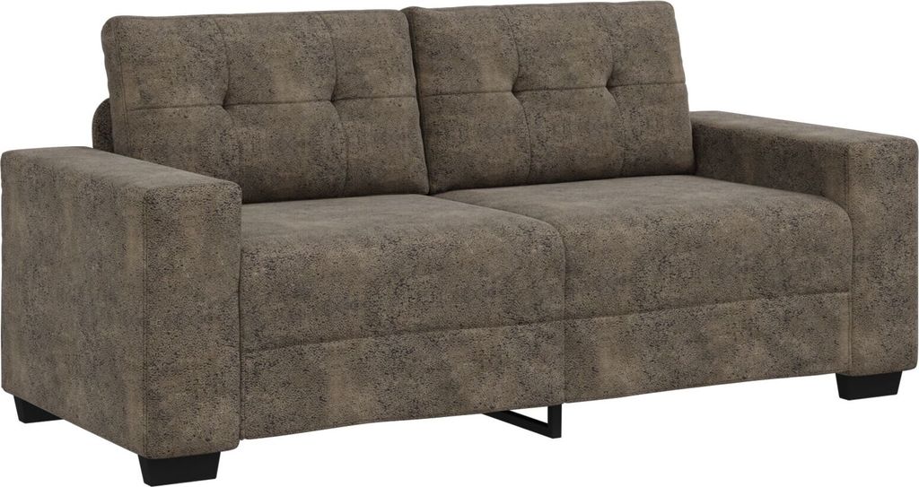 Möbel Loveseat Sofa Dunkelgrau 140 cm aus Kunstleder - Klassische Sofas 4105133