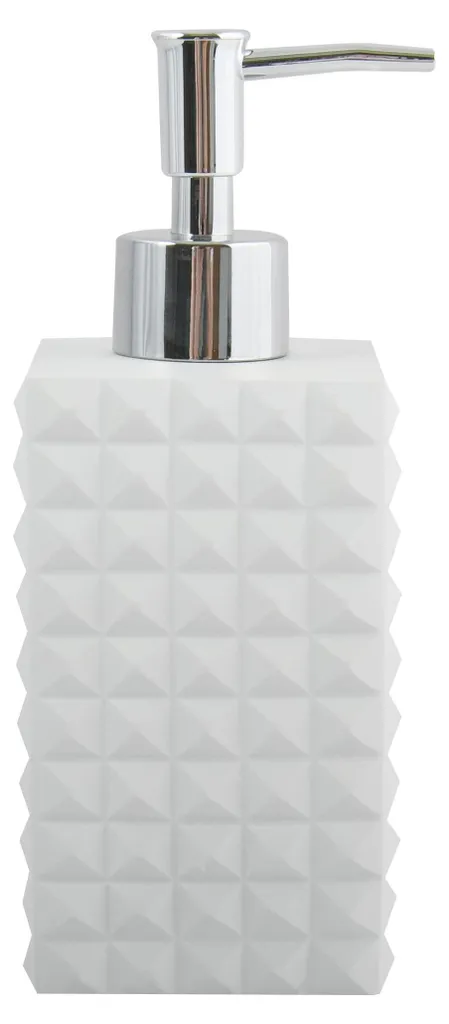 Distributeur de savon liquide Kubik stable et résistant 300 ml blanc