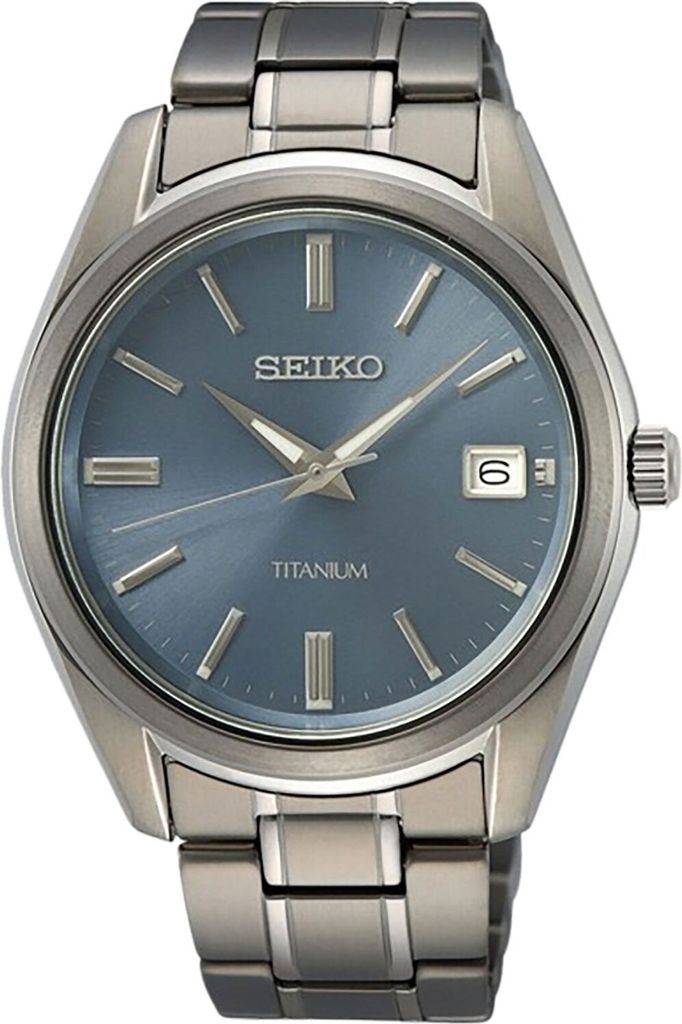 Seiko SUR371P1 montre-bracelet homme titane bleu-gris Image du produit 