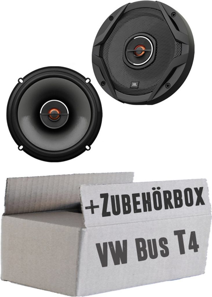 JBL GX602 | 2-Wege | 16,5cm Koax Lautsprecher - Einbauset passend für VW Bus T4 Front - justSOUND