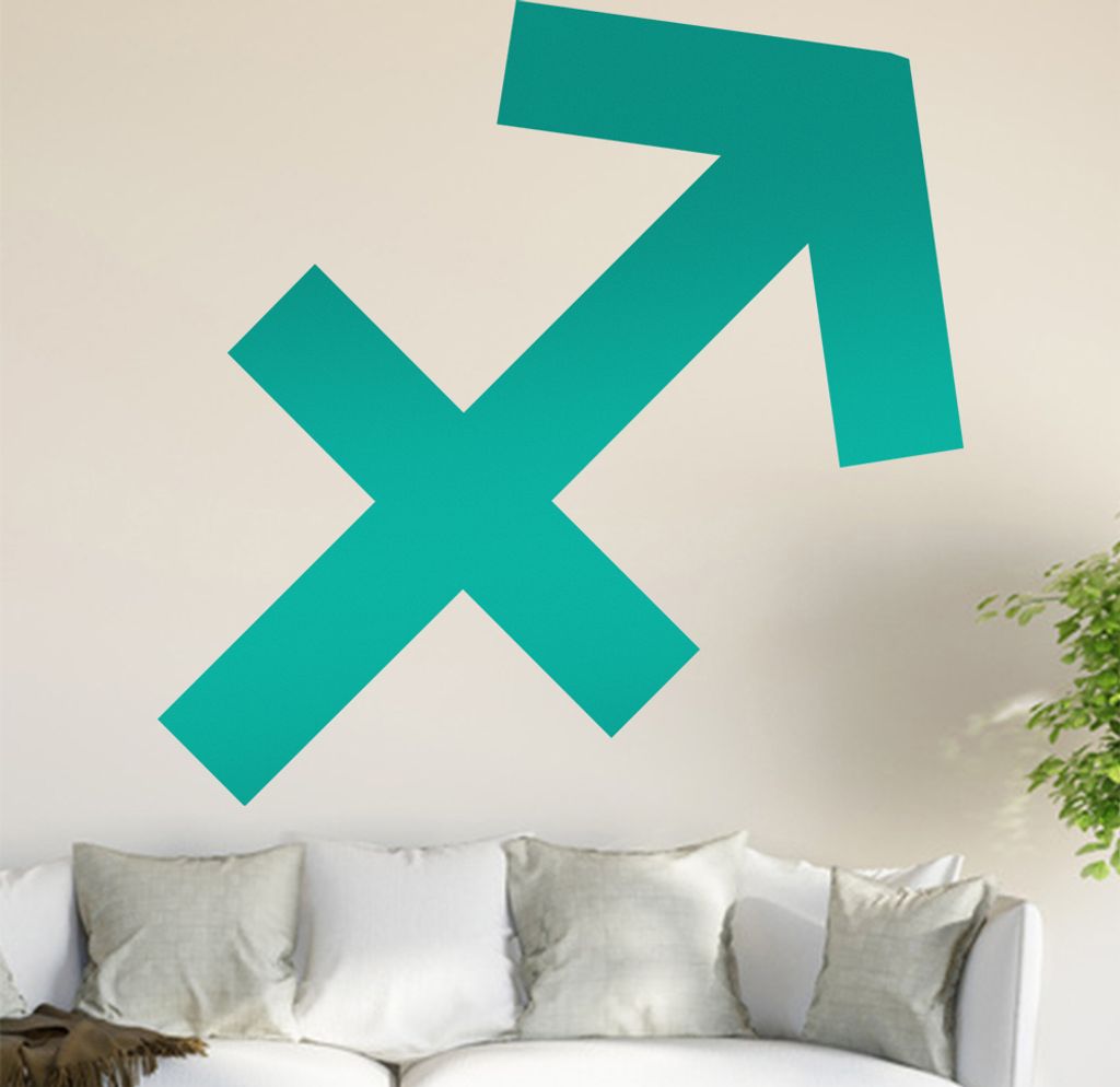 Sternzeichen: Schütze Wandtattoo in 6 Größen - Wandaufkleber Wall Sticker - Dekoration, Küche, Wohnzimmer, Schlafzimmer, Badezimmer