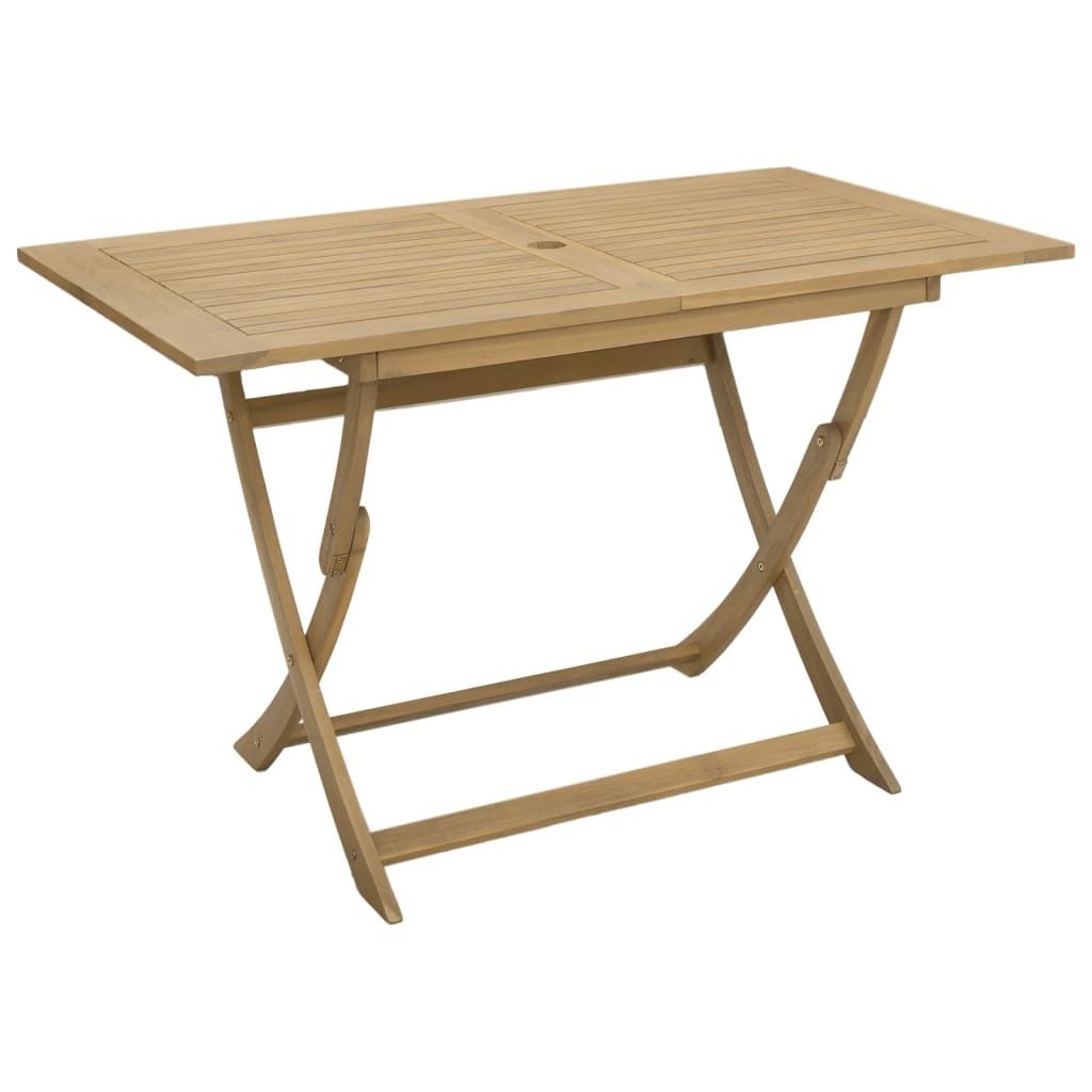 vidaXL Skladací záhradný stôl 120x70x75 cm z masívneho Obrázok produktu 