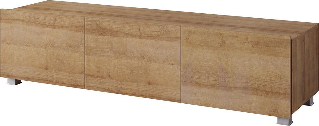 RTV-Schrank Amanda 150 cm kompakter TV-Schrank Wohnzimmer Schrank hängend oder stehend (Goldene Eiche)