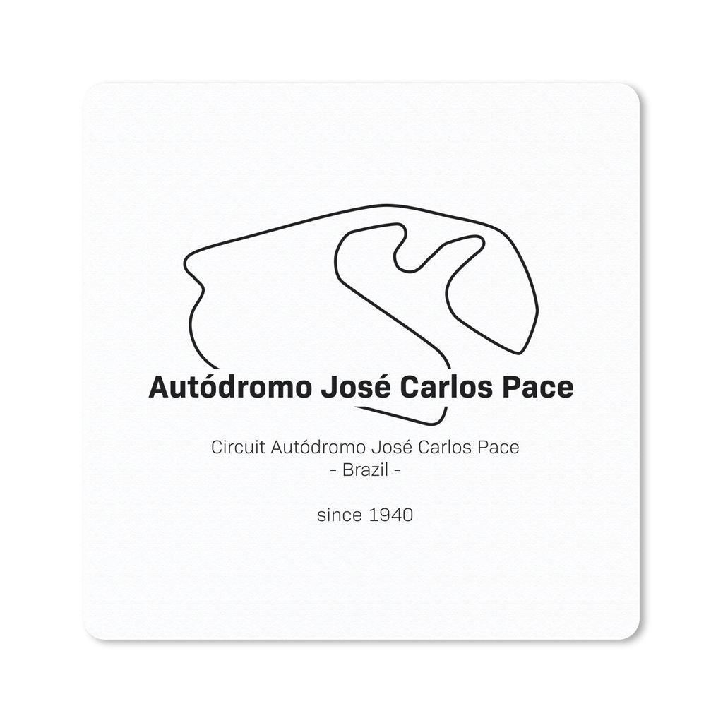 MuchoWow Mauspad Mousepad Formel 1 - Brasilien - Rennstrecke 30x30 cm - Mousepads - Maus Mat - Pad - Mausunterlage - Gaming