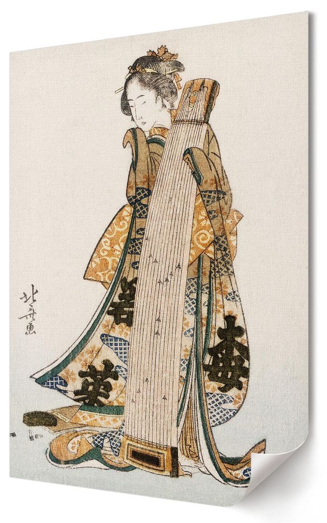 Japanische Frau- Kunstdruck A1 (59x84 cm) - Japanisch, ausdrucksstark, künstlerisch- Wandbild für Wohnzimmer Schlafzimmer & Flur, Modernes Poster...