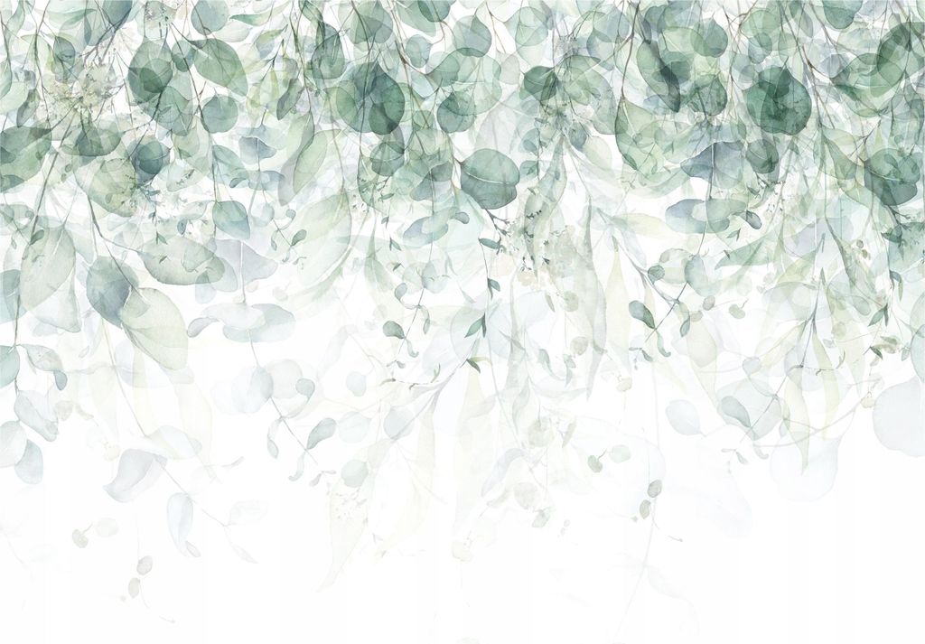 Fototapete Blätter Grün Pflanzen Natur 400x280 cm - inkl. Kleister - für Schlafzimmer Wohnzimmer Flur Modern Vlies Tapete Vliestapete Wandtapete...