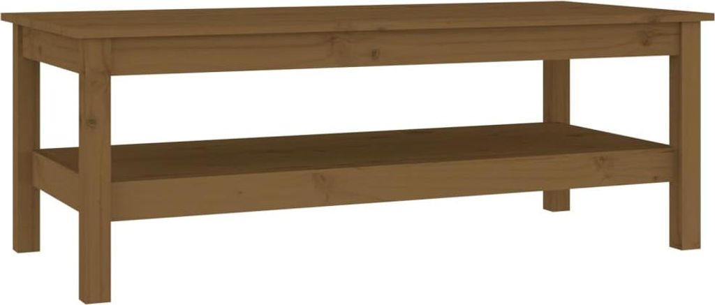 vidaXL Couchtisch Honigbraun 110x50x40 cm Massivholz Kiefer