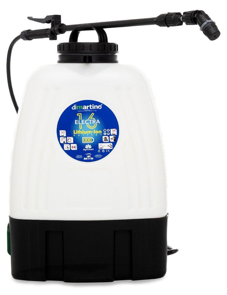 Di Martino Electra 16, Rucksack-Gartenspritzer, 18,5 l, 17 l, Schwarz, Weiß, Polypropylen, Polypropylen