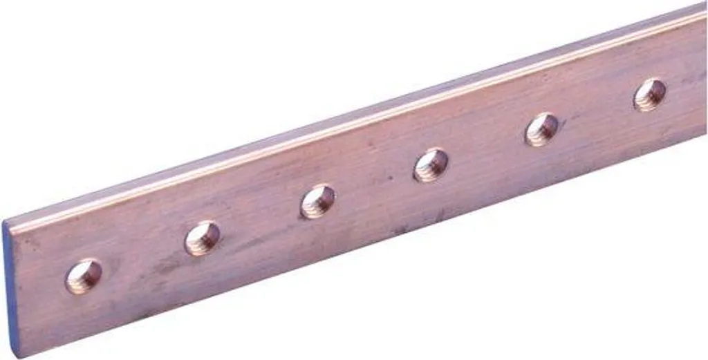 Rail de mise à la terre en cuivre massif 12x4mm haute conductivité