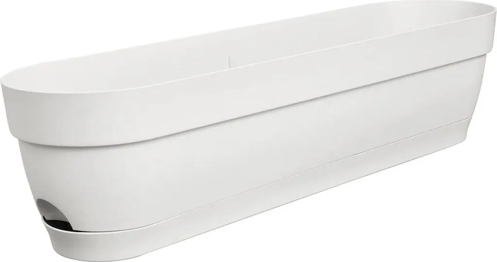 Aménager votre balcon avec la jardinière 70 cm elho® Vibia campana blanche