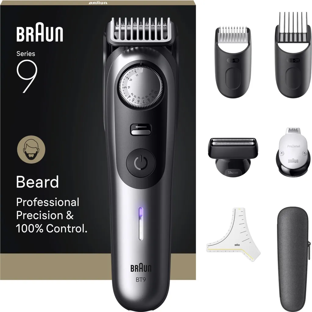 Braun BT9520 Tondeuse Barbe Series 9 avec Sabot de Précision et Autonomie