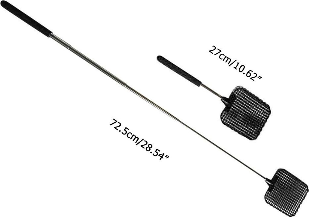 4 Stück Kunststoff Teleskop Ausziehbare Fliegenklatsche Edelstahl Teleskopstange Flapper Mosquito Bug Swatter