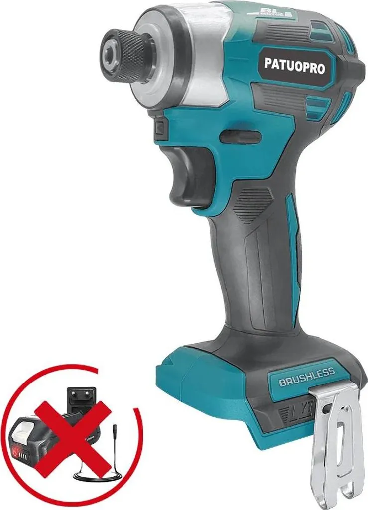 Avvitatore a batteria, motore brushless, coppia elevata, senza batteria, UE