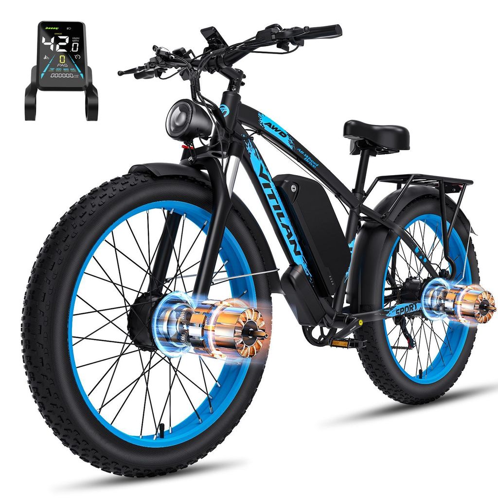 52V25Ah Elektrofahrrad 24*4.0Zoll FatBike E-Mountainbike 7-Gang E-BIKE MTB