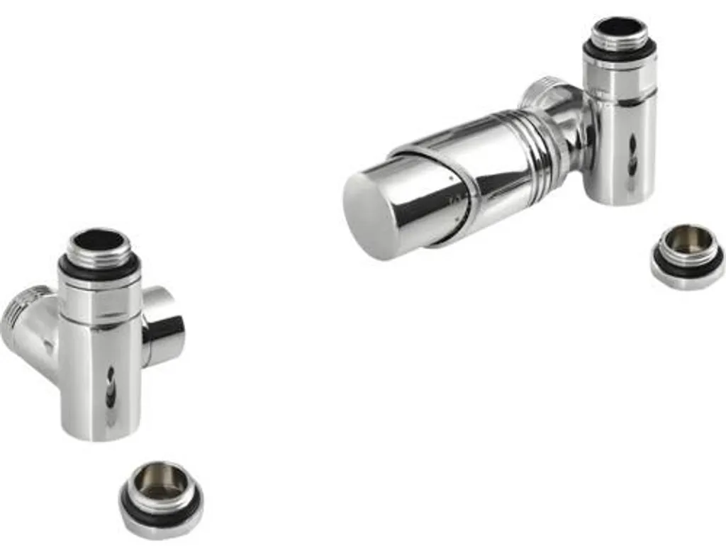 Kit vanne thermostatique angle 1/2 Sapho chrome : fini les tuyaux visibles