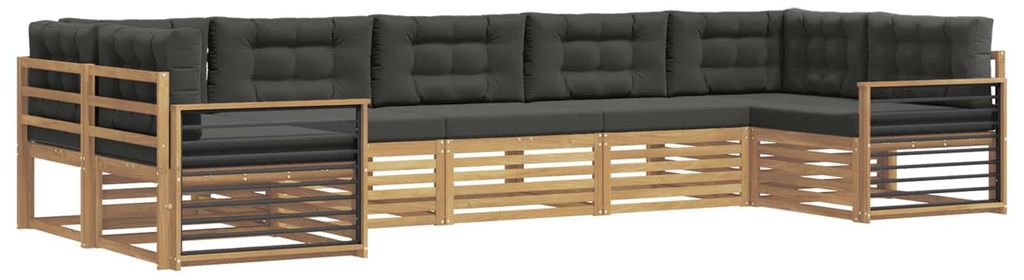 “2026 Modern“ Weiß und Anthrazit Outdoor-Sofagarnitur mit Kissen 7 pcs Weiß und Anthrazit - Designermöbel 37655 - Gartensofas