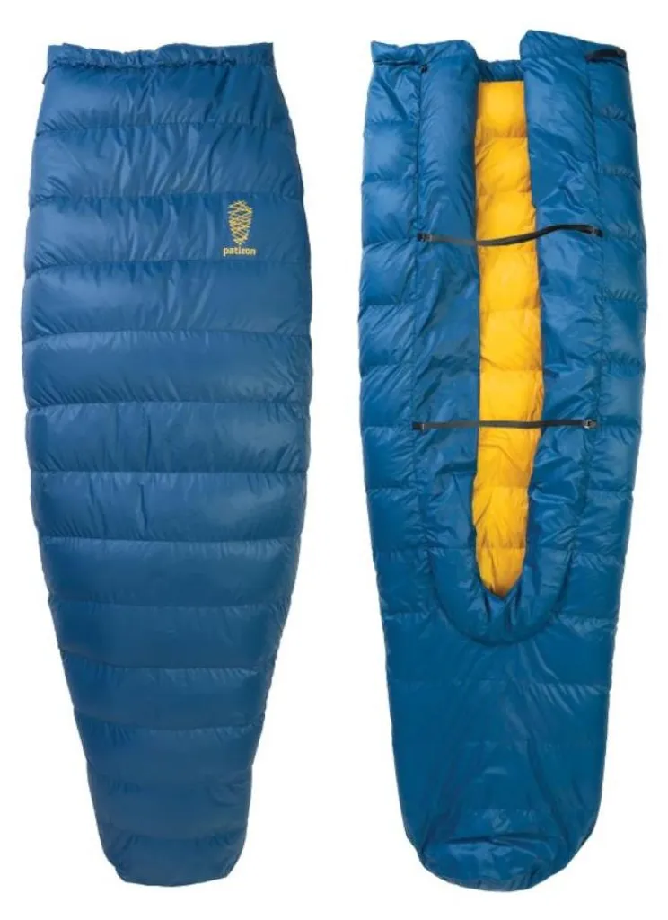 Sac de Couchage pour Trekking Alpin G Quilt 350 Patizon Jaune et Bleu