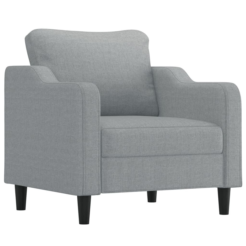 Sessel Stoff Hellgrau 78 x 77 x 80 cm (B x T x H) Produktbild 