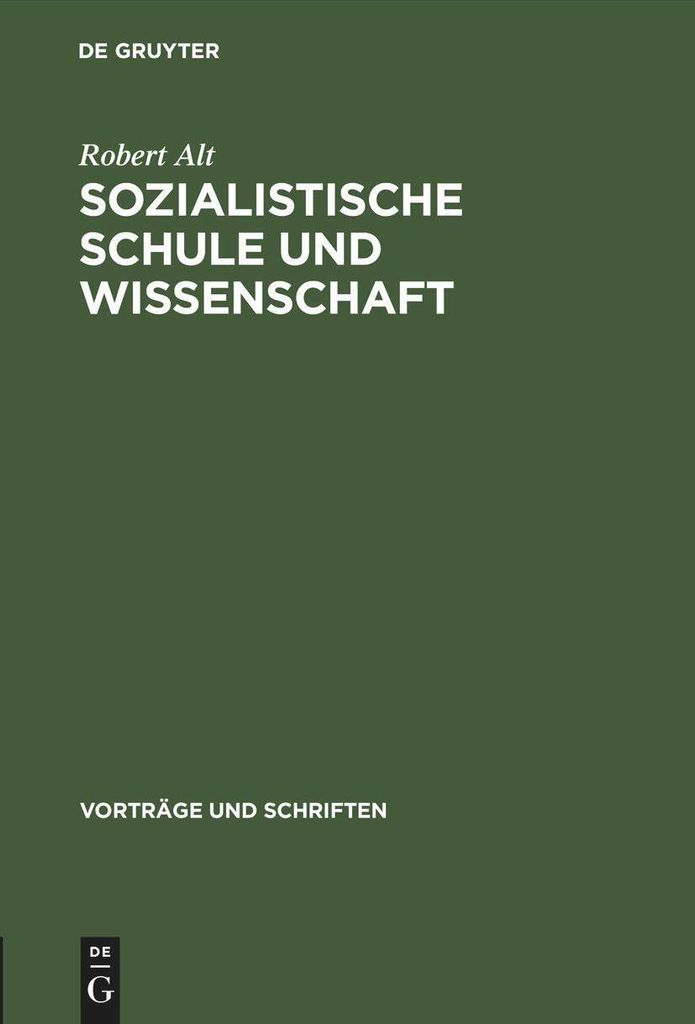 Sozialistische Schule und Wissenschaft