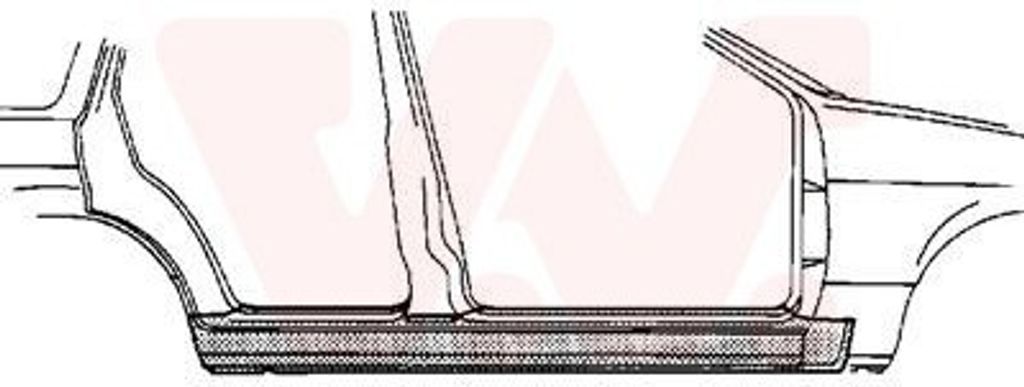 VAN WEZEL 0640104 Schweller Reparaturblech Einstiegblech Rechts für BMW 3 Limousine (E36) 3 Touring (E36)