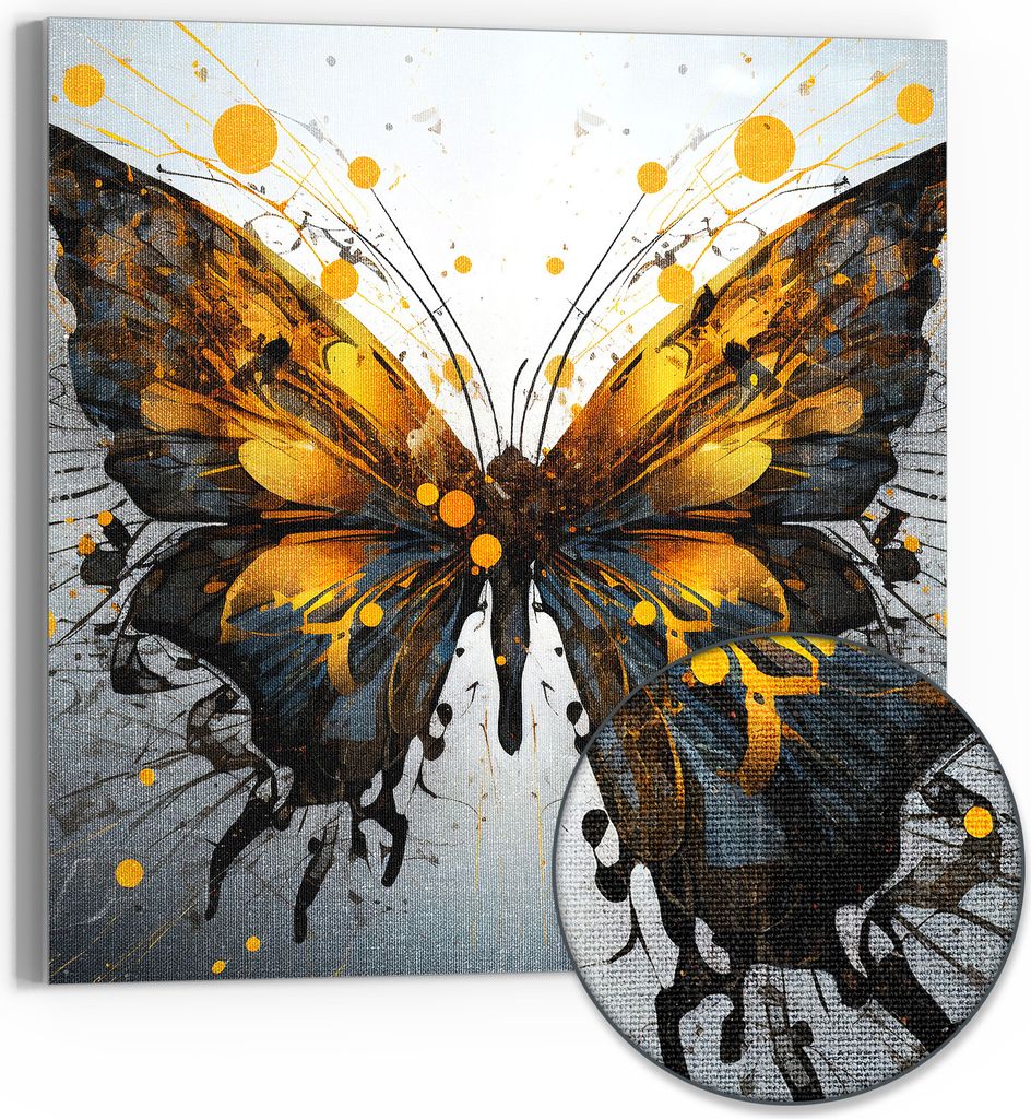DEQOART Hybrid Leinwand Bild 30x30 cm 'Flügelkunstwerk' Produktbild 