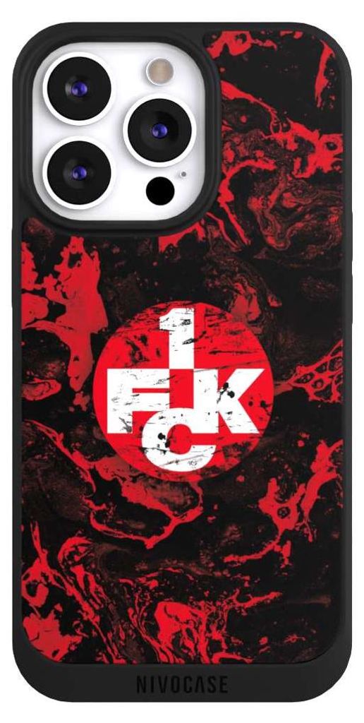 NIVOCASE Handyhülle für Apple iPhone 13 Pro Hülle NIVOpure Case Schwarz 1. FC Kaiserslautern 1. FCK Logo