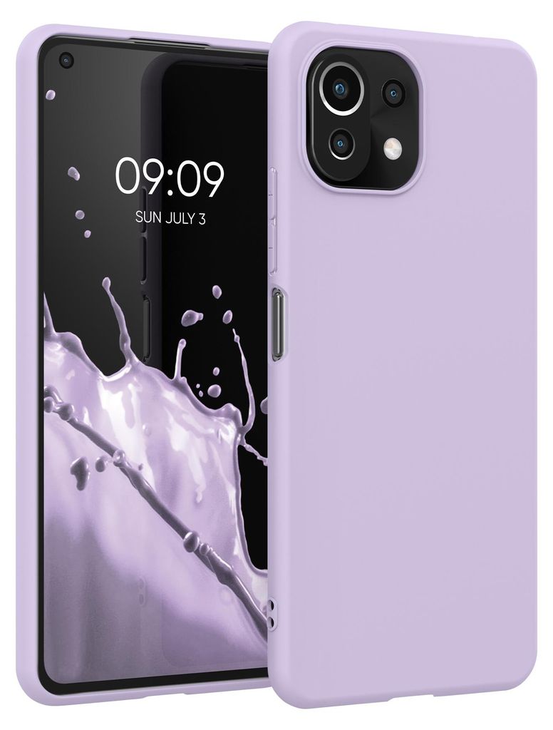 kwmobile Handyhülle für Xiaomi 11 Lite (5G) NE / Mi 11 Lite (5G) Hülle - TPU Case - Kabelloses Laden - Schutzhülle Cover in Lavendel