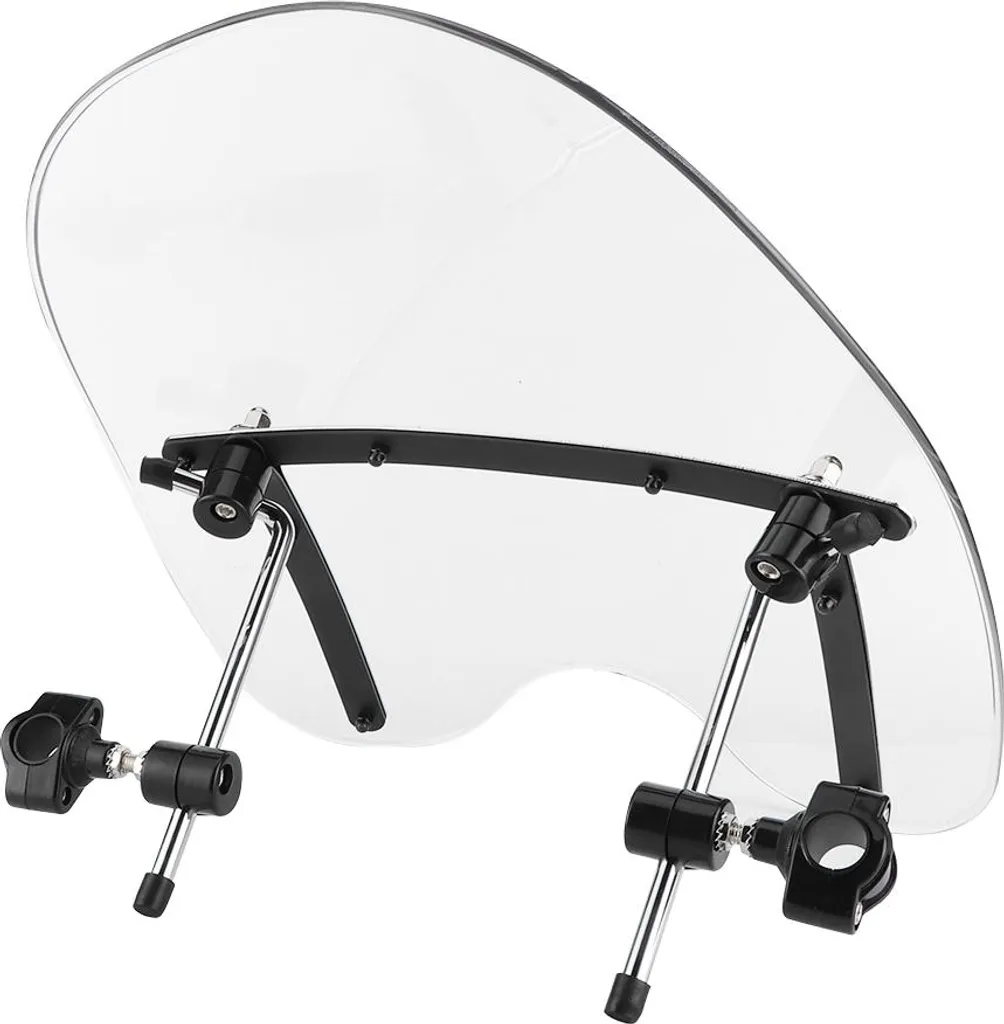 Saut de vent moto transparent universel avec kit de fixation 25mm