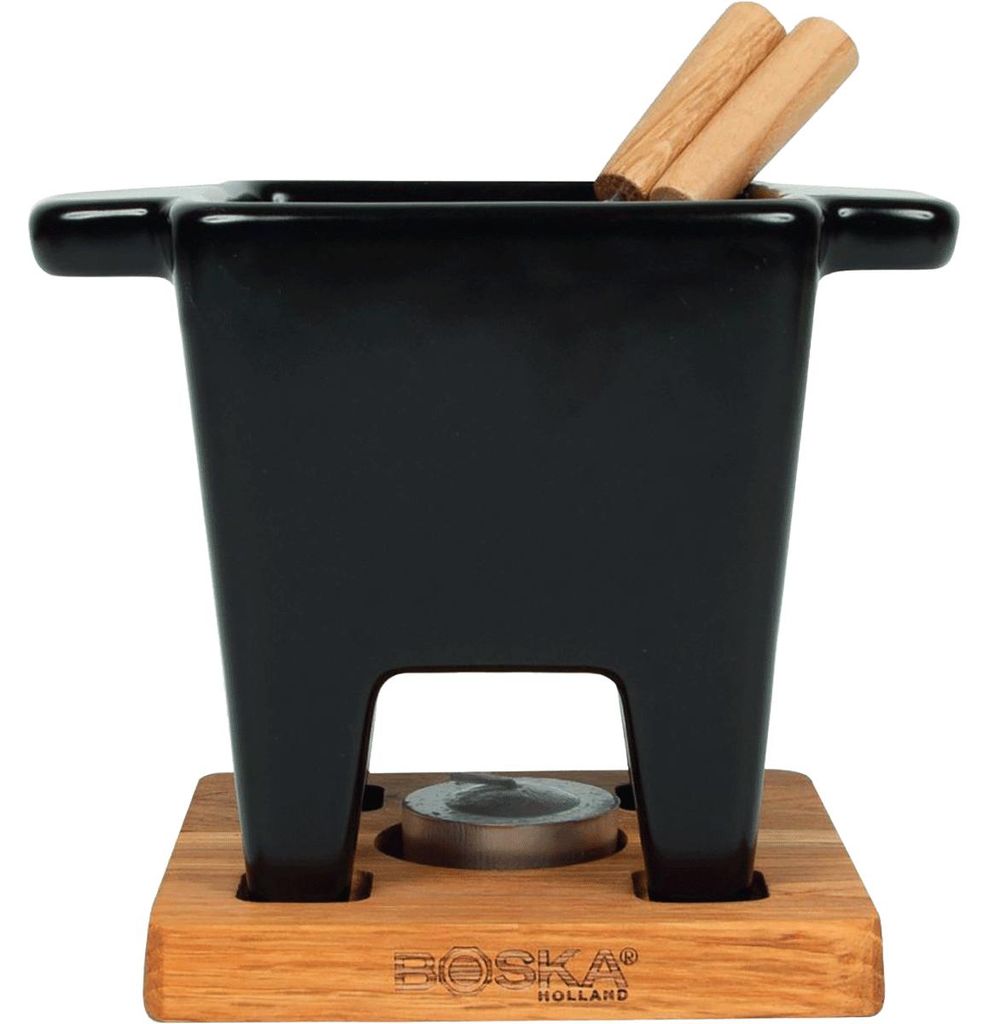 set per fonduta di tapas - nero per 2 persone Immagine del prodotto 