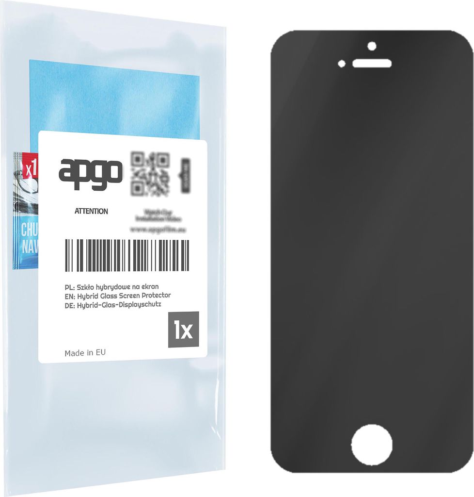 apgo Displayschutzglas Anti-Spähen Schutzglas für Apple iPhone 5s - Blickschutzglas Bildschirmschutz, 7H Hybrid Schutzglas mit Keramikbeschichtun...