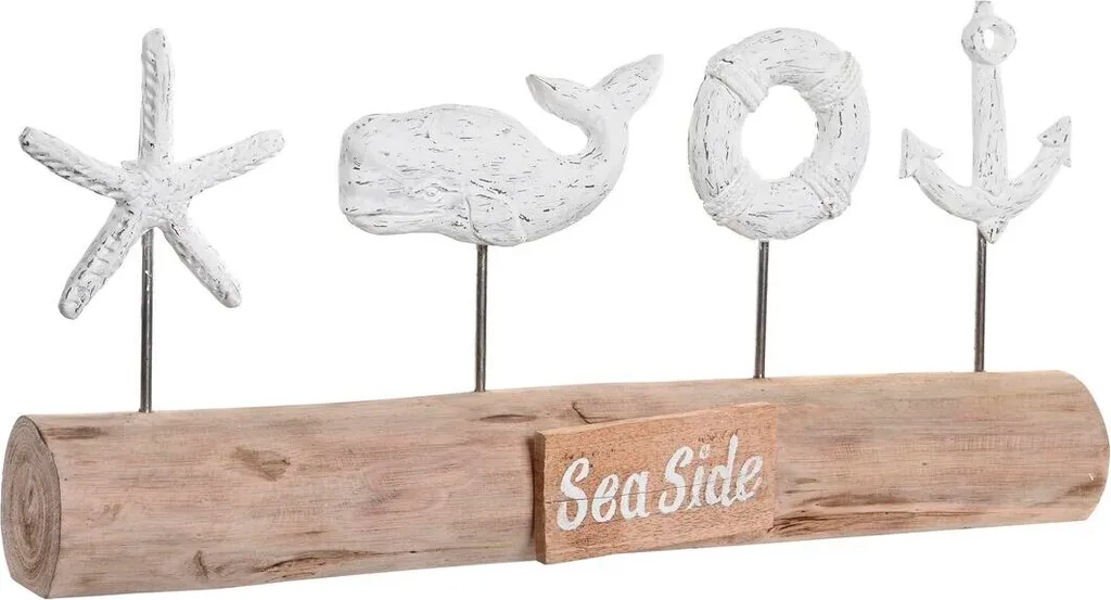 Grande sculpture artisanale finition antique brun blanc résine et mangue