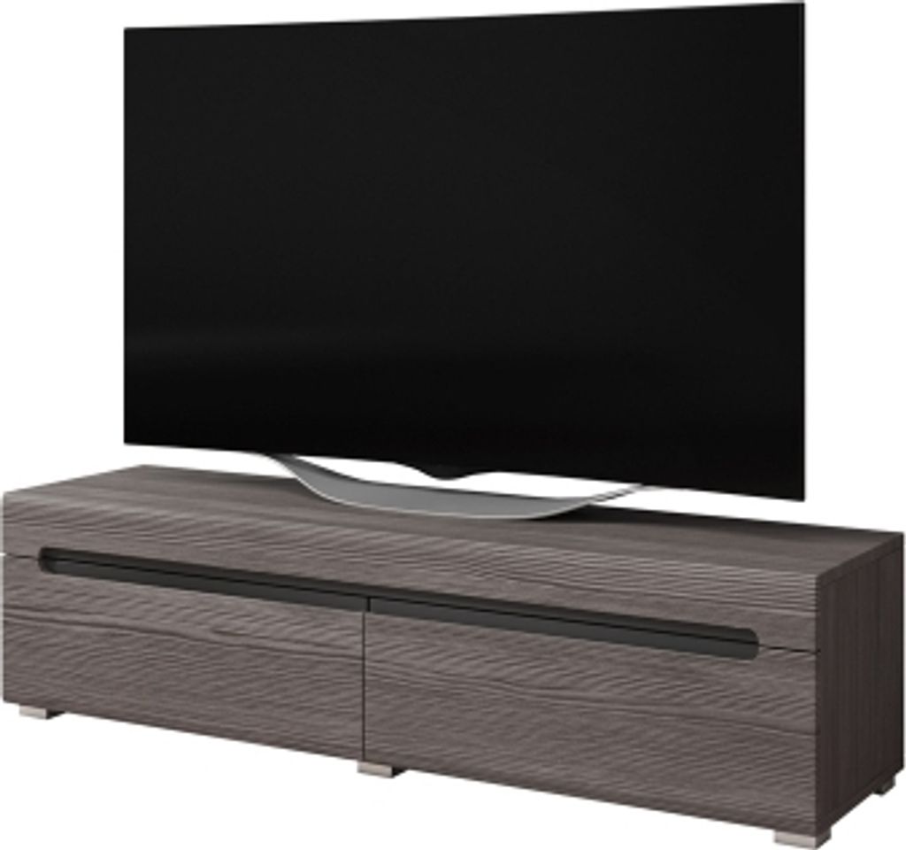 TV-Schrank TV-Möbel Taylor Design 140 cm dunkelgrau Holzstruktur
