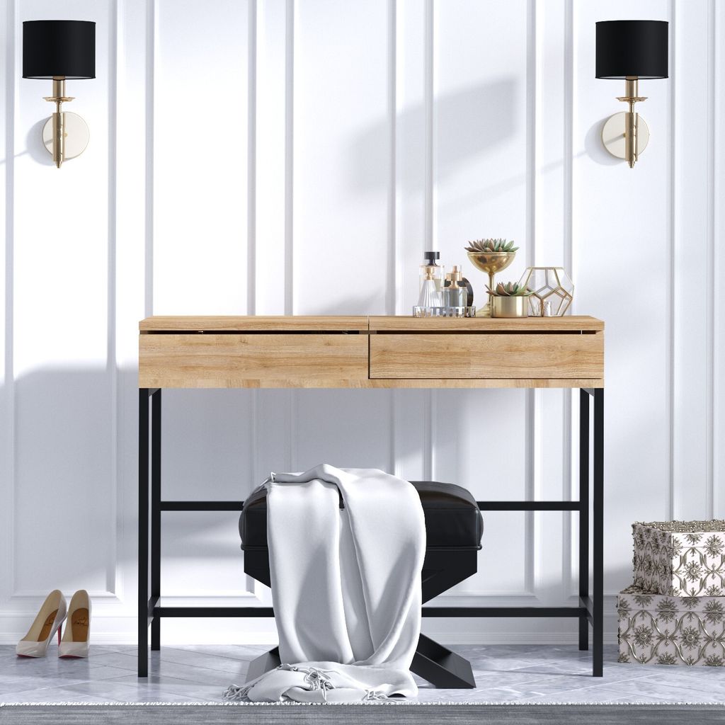 Skye Decor, Linda, tavolini da toilette, rovere, truciolato Immagine del prodotto 