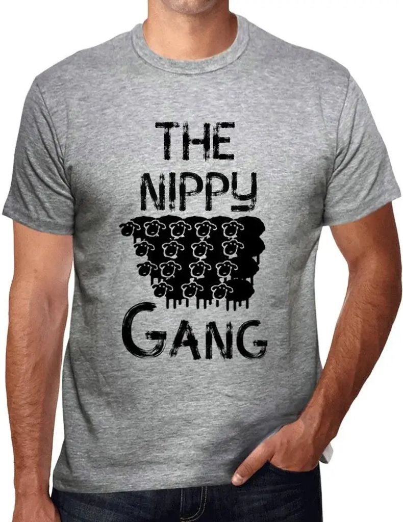Herren Grafik T-Shirt Die flotte Bande – The Nippy Gang – Öko-Verantwortlich Vintage Jahrgang Kurzarm Lustige Druck Geburtstag Geschenk Mann