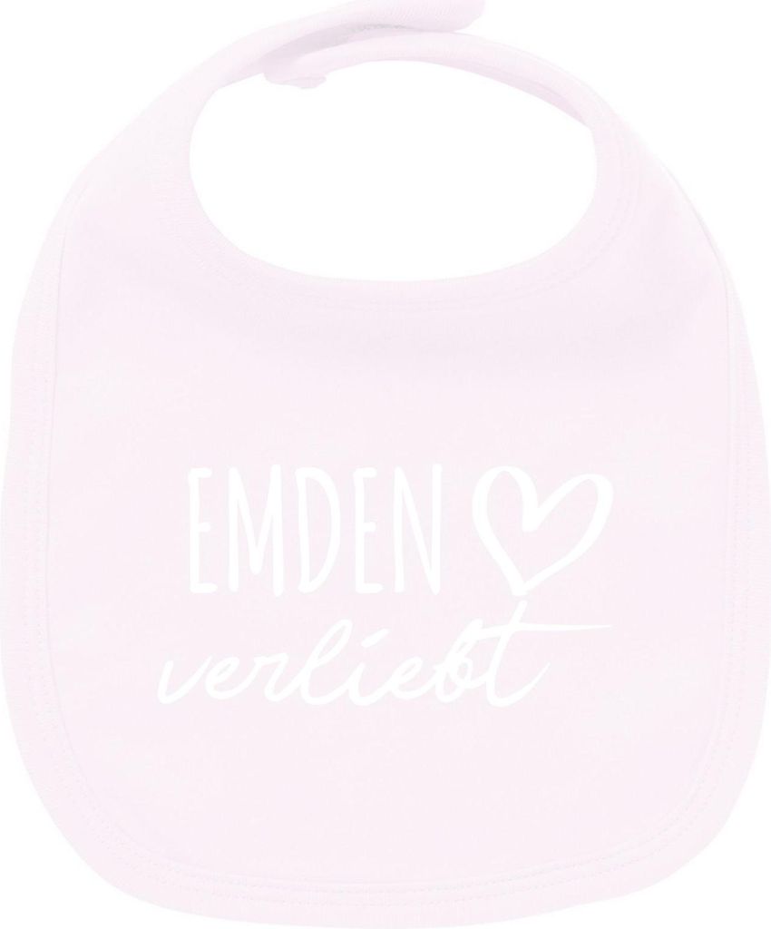 Huuraa Unisex Babylatz Emden verliebt Geschenk Babypink Baumwolle Emden Mitbringsel