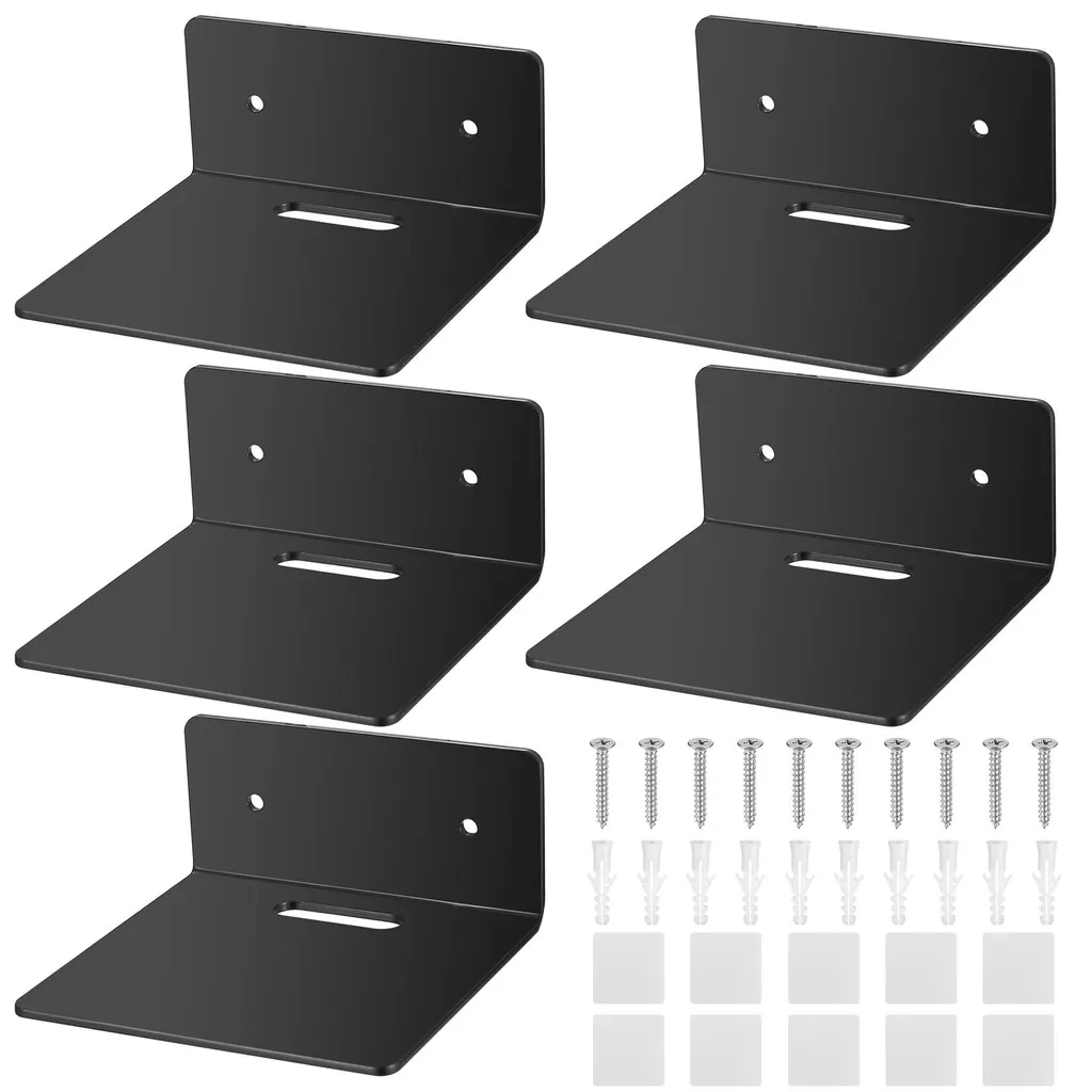 Gagner de la Place au Mur avec ces 5 Mini-étagères Murales Noires