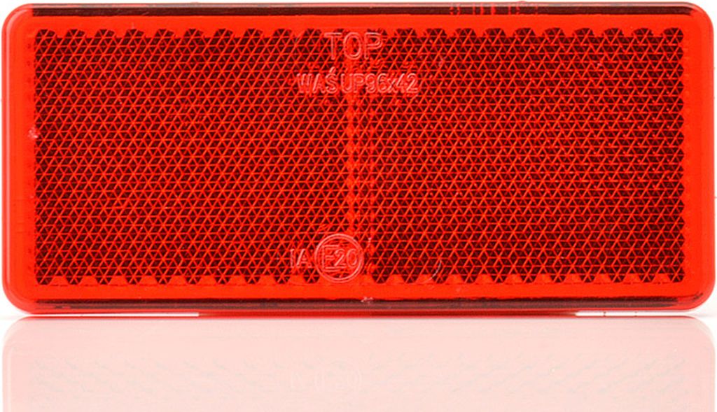 Reflektor rot 96 x 42 mm mit Klebeband Produktbild 
