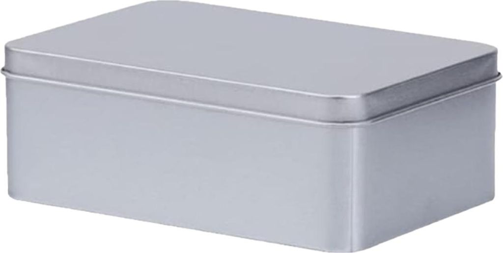 Qnmwood 3 Stück rechteckige Blechdosen aus Metall mit Deckel zur Aufbewahrung und als Geschenk
